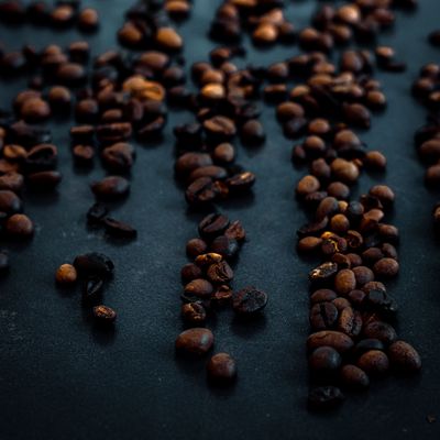 A bag of Colombia Huila roasted coffee beans