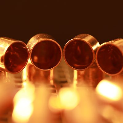 A 25-foot copper immersion wort chiller
