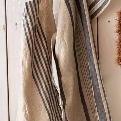 A stonewashed linen bistro apron