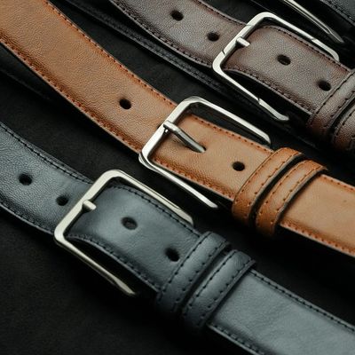 Ridgeline Belt, full-grain leather with brass buckle