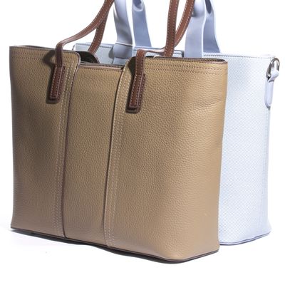 Canyon Tote, hand-stitched leather tote with brass hardware