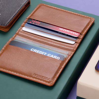 Bifold Wallet, saddle tan full-grain leather
